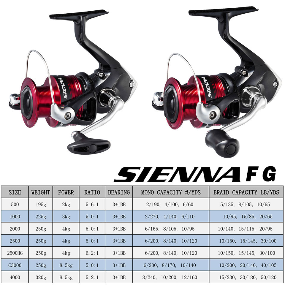 SHIMANO-carrete de pesca girat - Shimano Reel Sienna reseña y precio